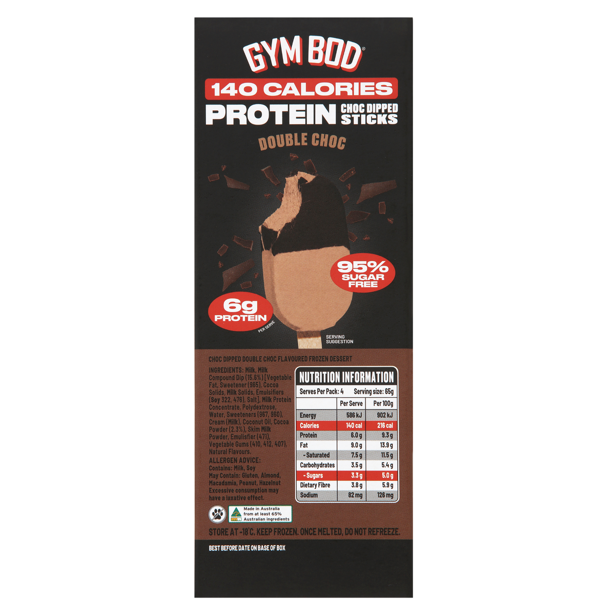 Double Choc Protein Choc Dipped Sticks 360ml