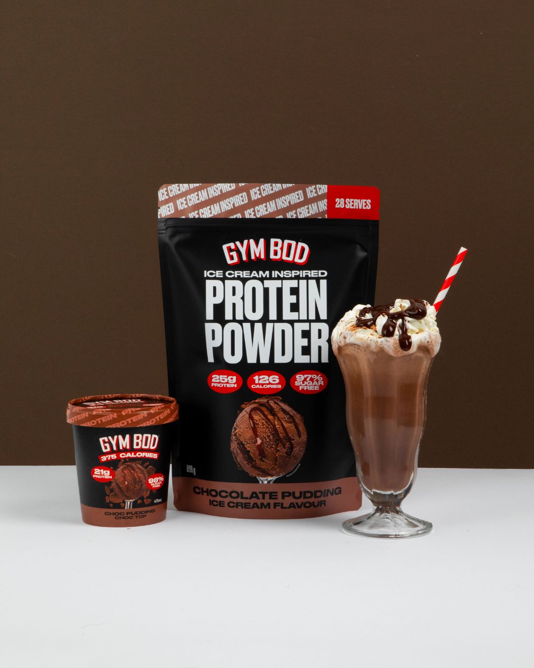 GYM BOD Chocolate Pudding Protein Powder