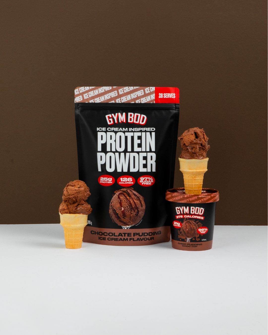 GYM BOD Chocolate Pudding Protein Powder