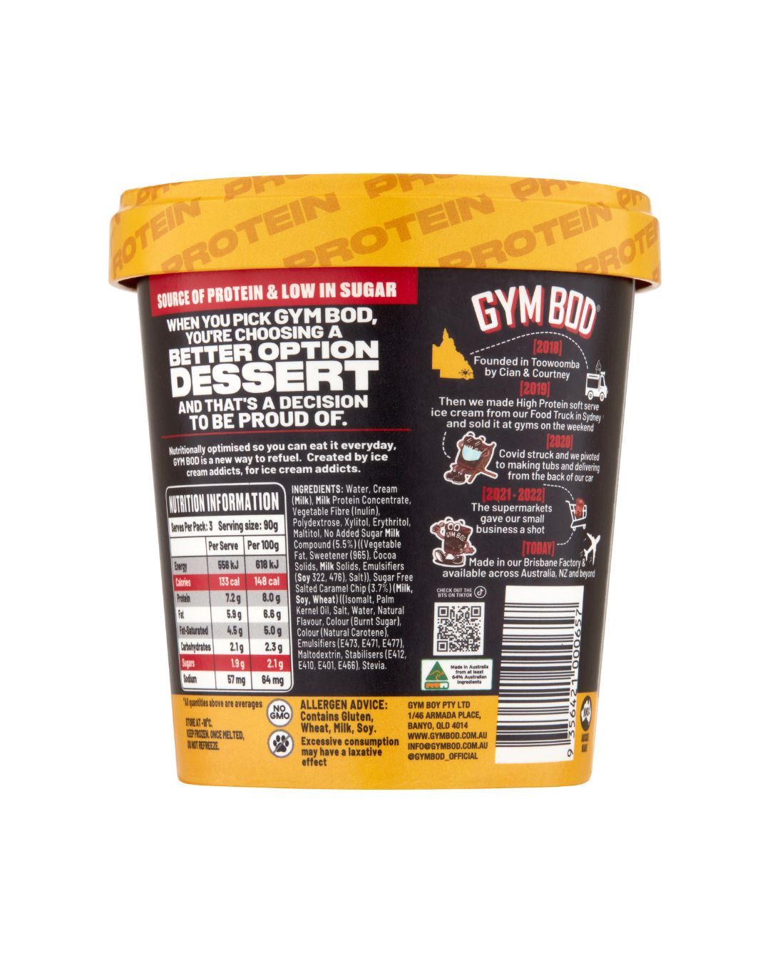GYM BOD Honeycomb Crunch Ice Cre*m 475ml