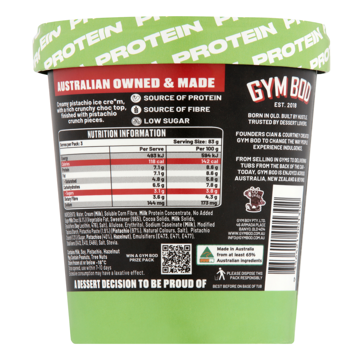 Pistachio Choc Top 475mL