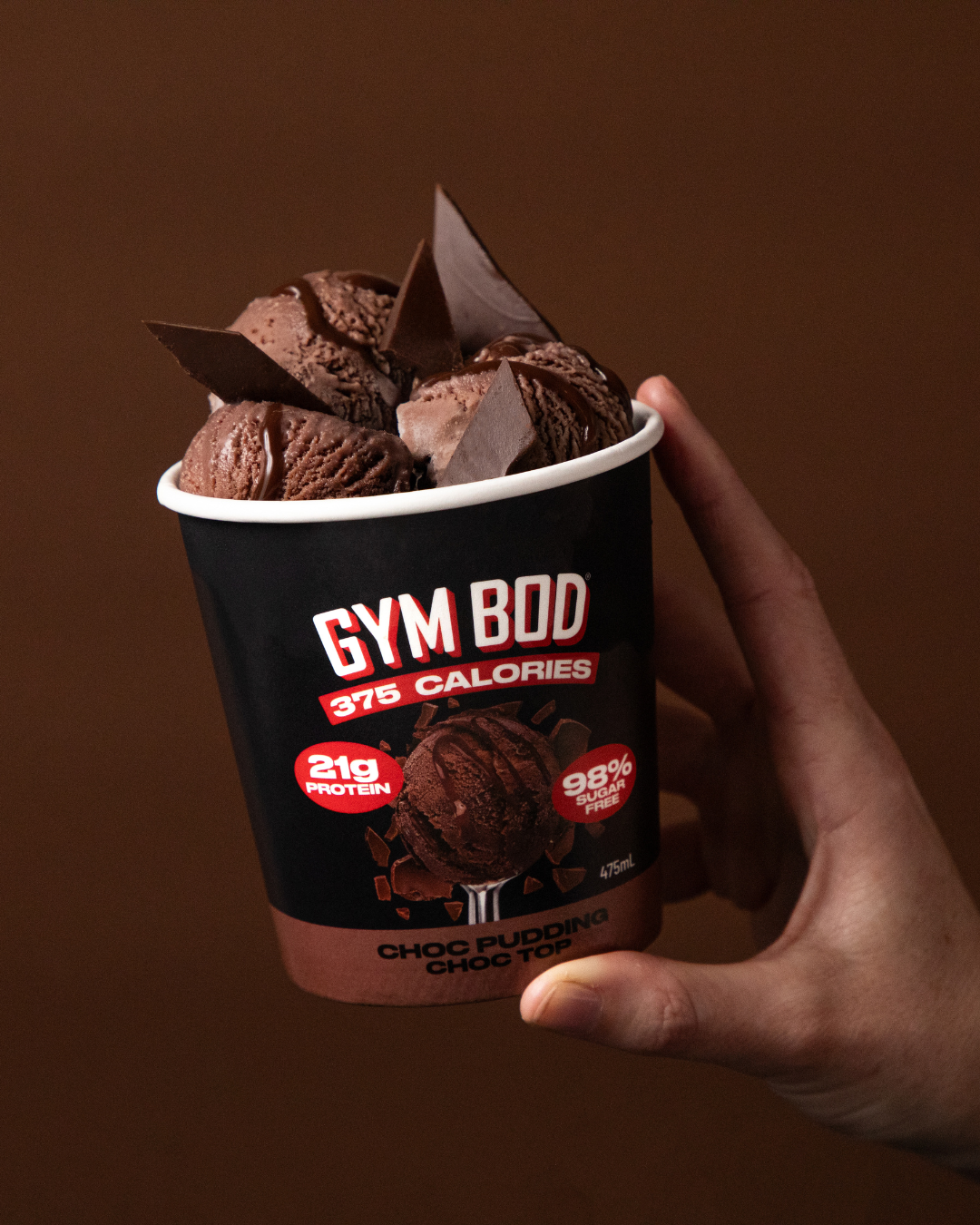 GYM BOD Choc Pudding Choc Top Ice Cre*m 475ml