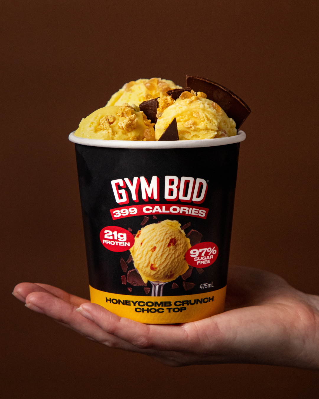 GYM BOD Honeycomb Crunch Ice Cre*m 475ml