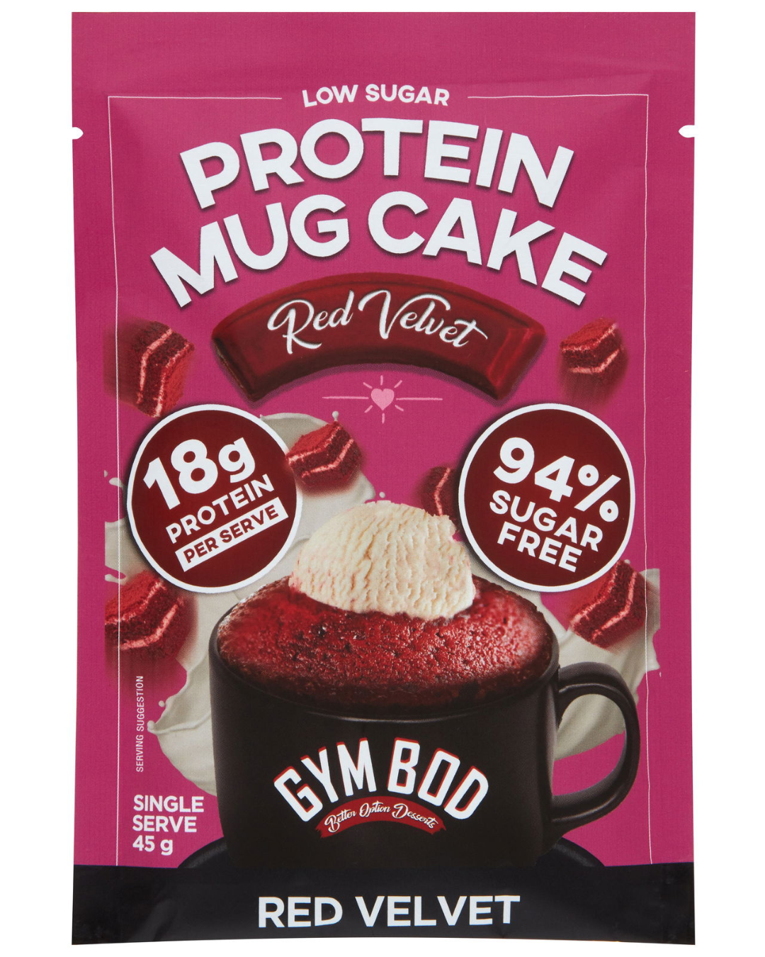 GYM BOD Red Velvet Protein Mug Cake