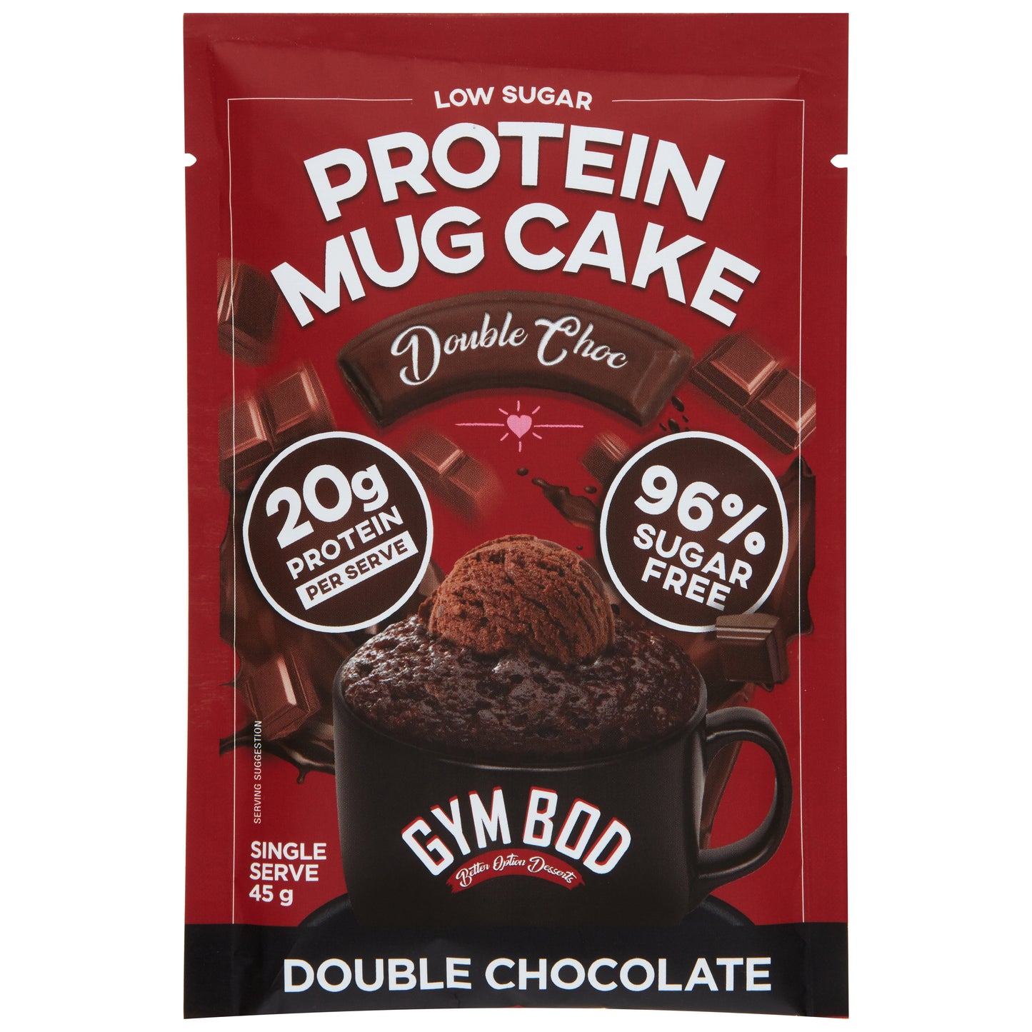 GYM BOD Protein Mug Cake - Double Choc