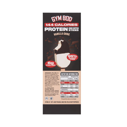 GYM BOD Protein Vanilla Choc Dipped Sticks (4 Pack)
