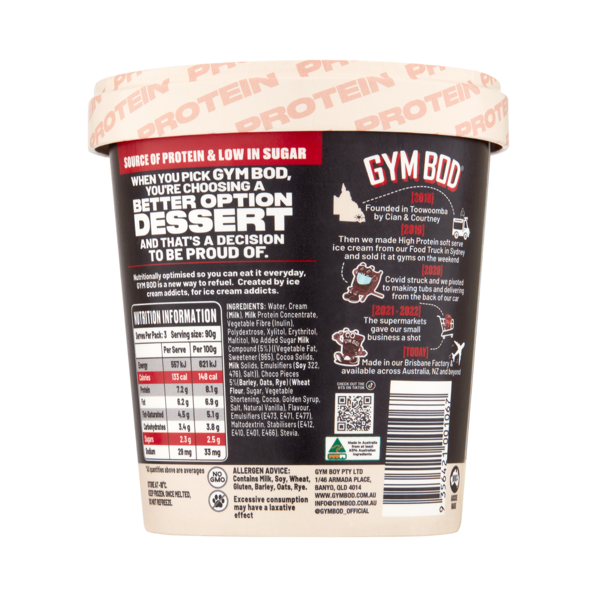 Cookies & Cream Choc Top 475ml