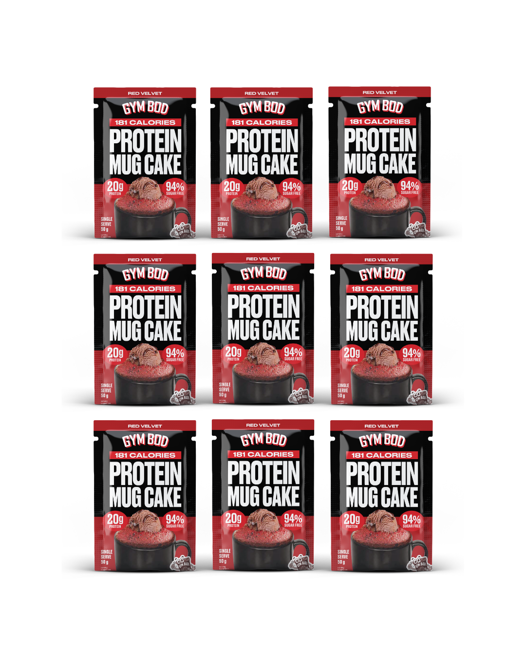 GYM BOD Red Velvet Protein Mug Cake