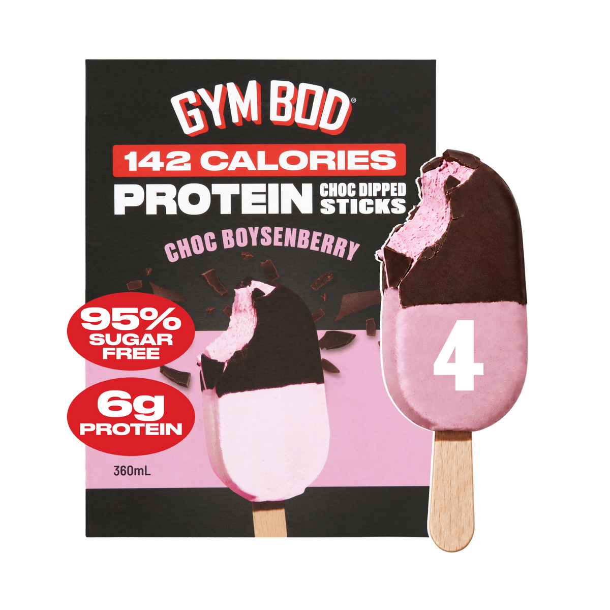 Choc Boysenberry Protein Choc Dipped Sticks 360mL
