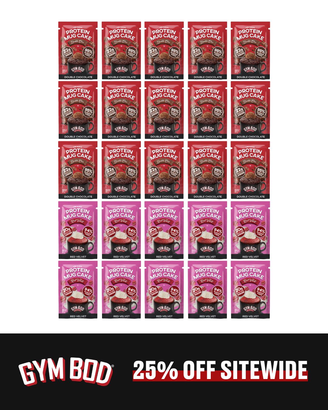 GYM BOD Protein Mug Cake Variety Pack