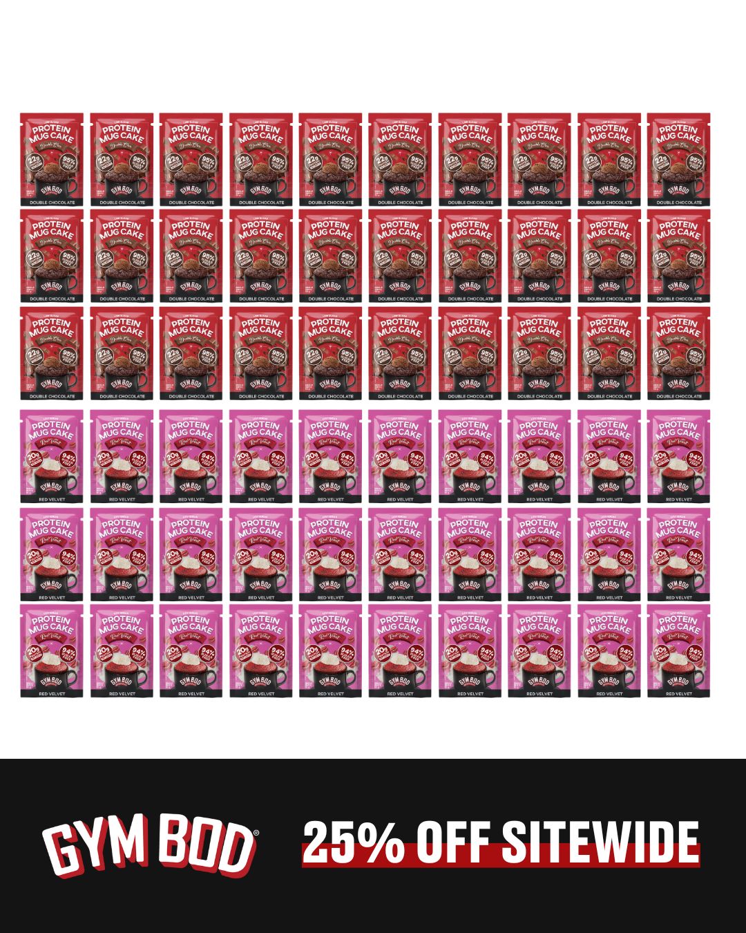 GYM BOD Protein Mug Cake Variety Pack