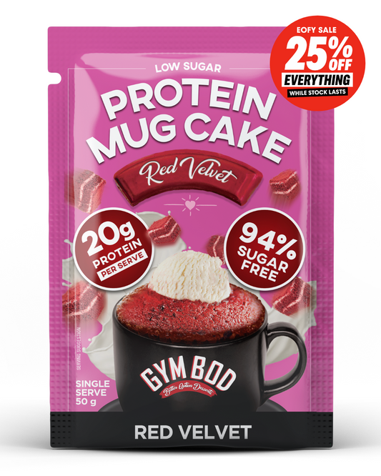 GYM BOD Red Velvet Protein Mug Cake