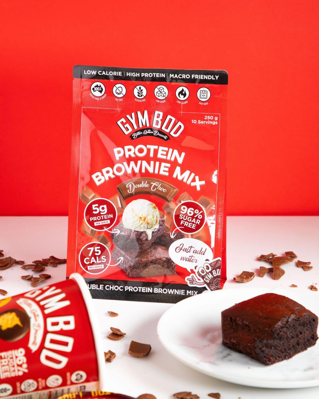 GYM BOD Double Choc Protein Brownie Mix