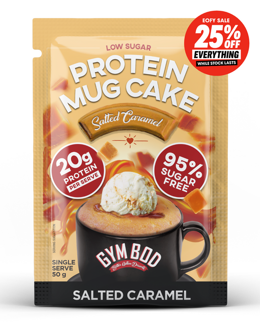 GYM BOD Salted Caramel Mug Cakes