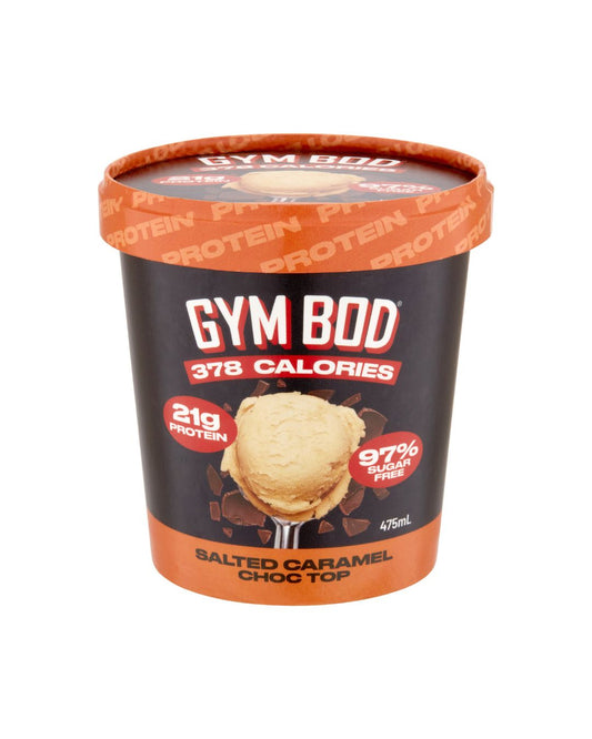 GYM BOD Salted Caramel Choc Top Ice Cre*m 475ml