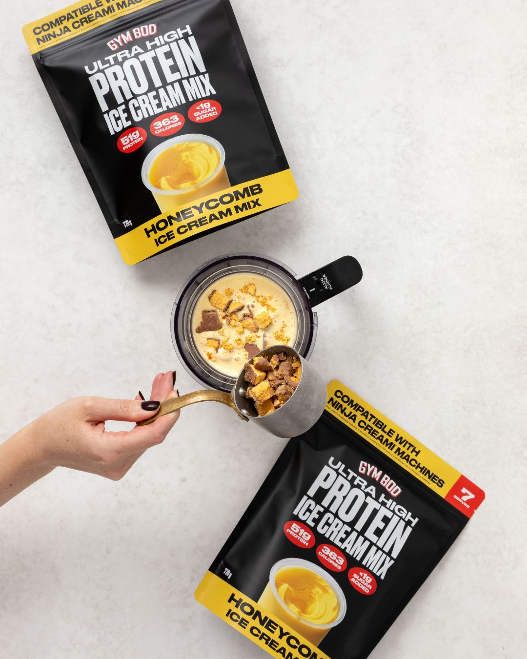 GYM BOD Honeycomb Protein Ice Cream Mix