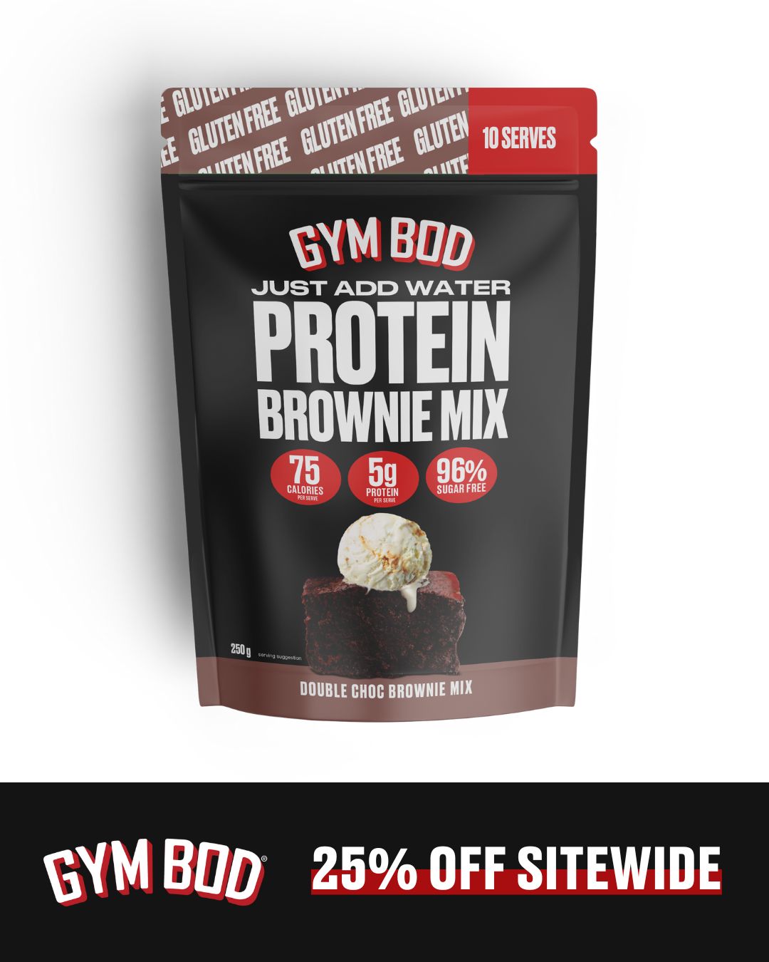 GYM BOD Double Choc Protein Brownie Mix